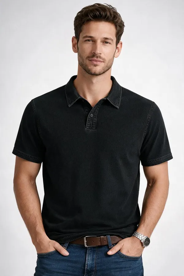 Black_Denim_Polo_For_Men