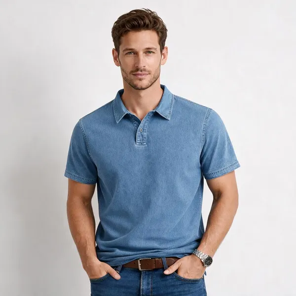 Blue_Denim_Polo_For_Men
