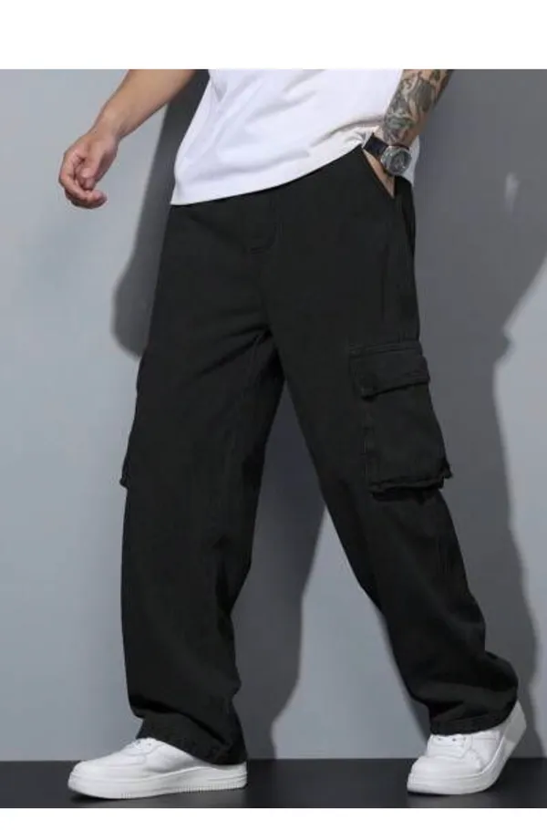 Black_Denim_Cargo_For_Men