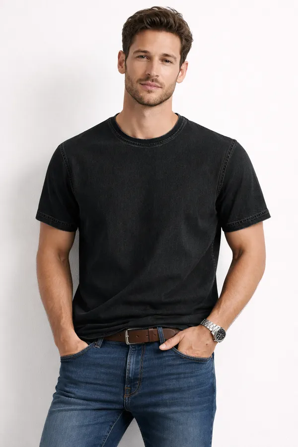 Black_Denim_Denim_T-Shirt_For_Men