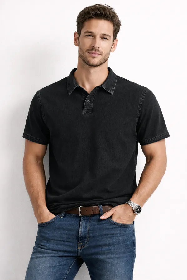 Black_Denim_Polo_For_Men