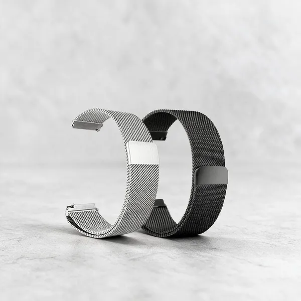 Silver_And_Black_Metal_Watch_Straps_And__Bands_Set_Of_2