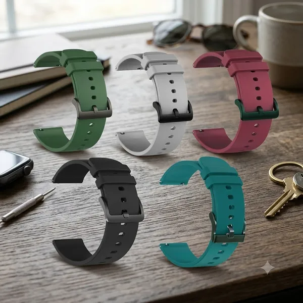 Multicolor_Metal_&_Silicone_Watch_Straps_And__Bands_Set_Of_5