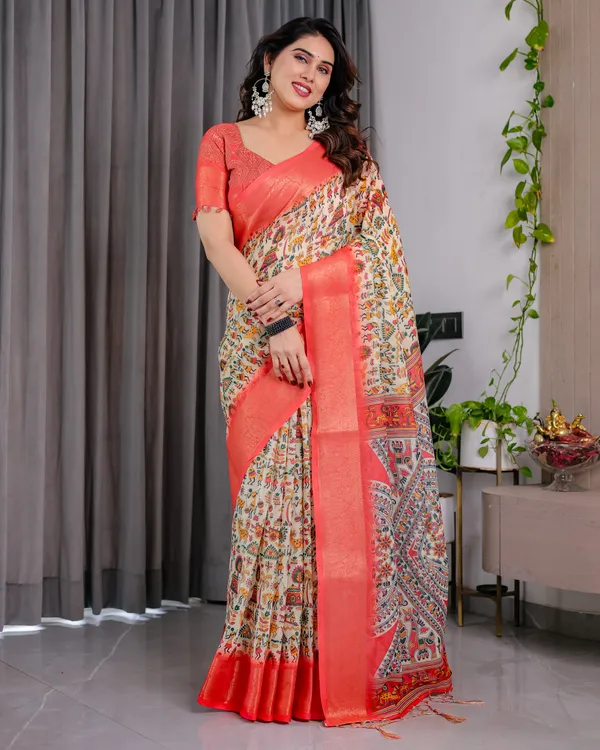 Coral_Printed_Saree_For_Women