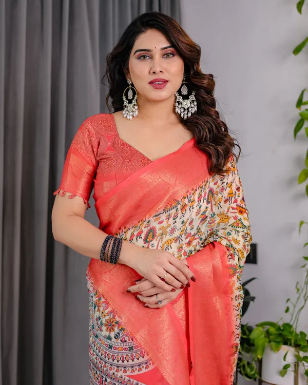 Coral_Printed_Saree_For_Women