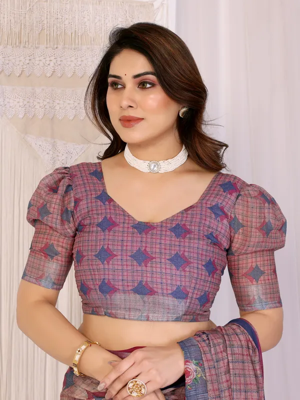 Pink_Printed_Saree_For_Women