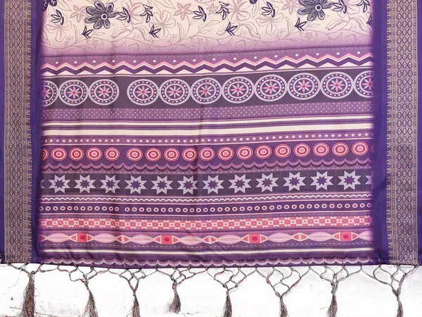 Purple_Cotton_Silk_Saree_With_Digital_Print_Jacquard_Border_&_Tassels
