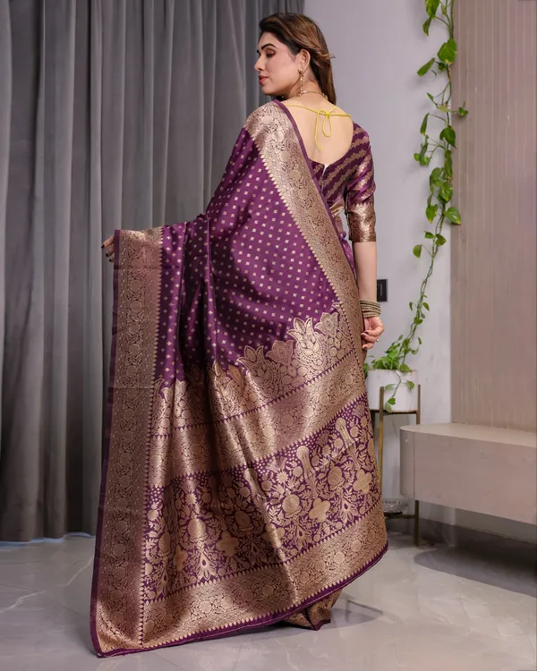 Majestic_Purple_Soft_Lichi_Silk_Saree_With_Gold_Zari_Weaving_&_Ornate_Pallu