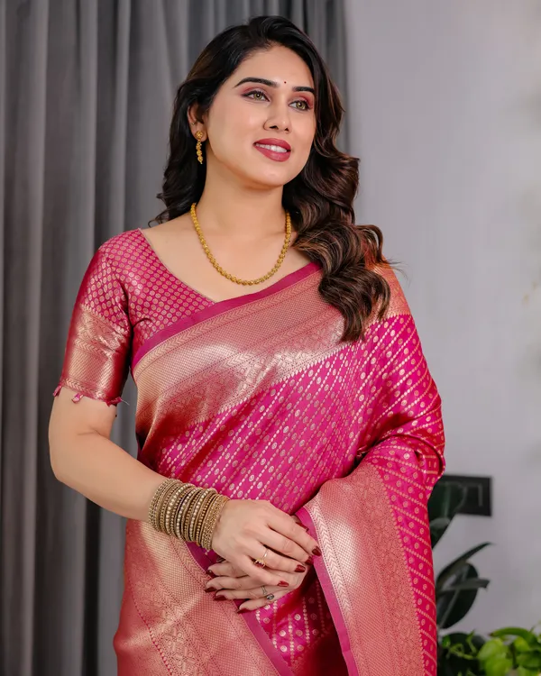 Blush_Pink_Soft_Lichi_Silk_Saree_With_Golden_Zari_Weaving_&_Statement_Border
