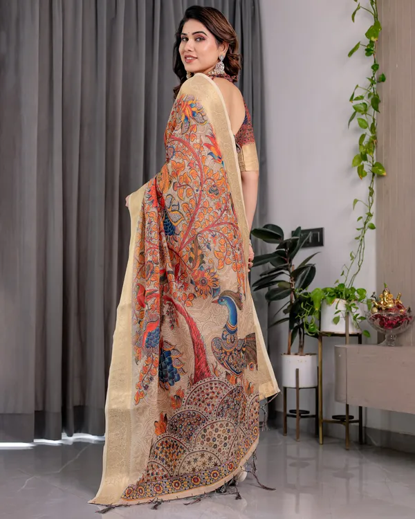 Beige_Printed_Saree_For_Women