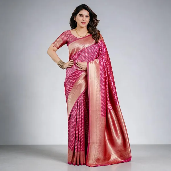 Blush_Pink_Soft_Lichi_Silk_Saree_With_Golden_Zari_Weaving_&_Statement_Border
