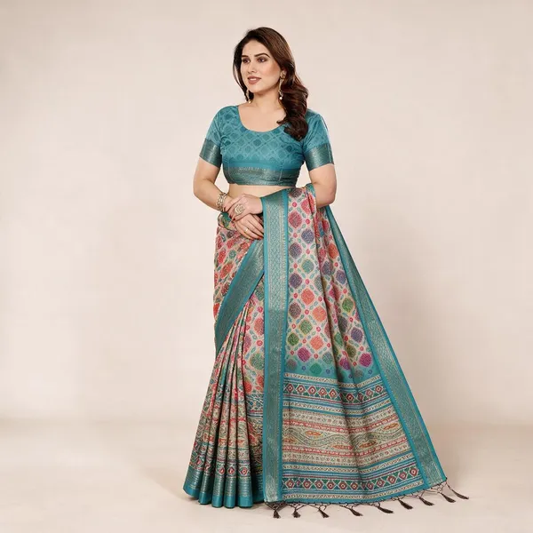 Multicolor_Printed_Saree_For_Women