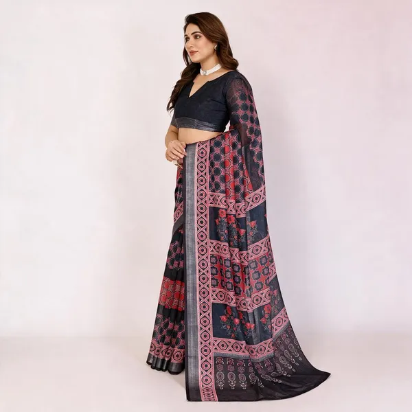 Black_Printed_Saree_For_Women