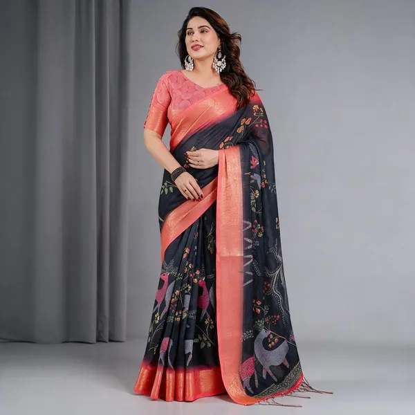 Coral_Printed_Saree_For_Women