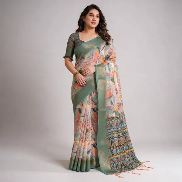 Multicolor_Printed_Saree_For_Women