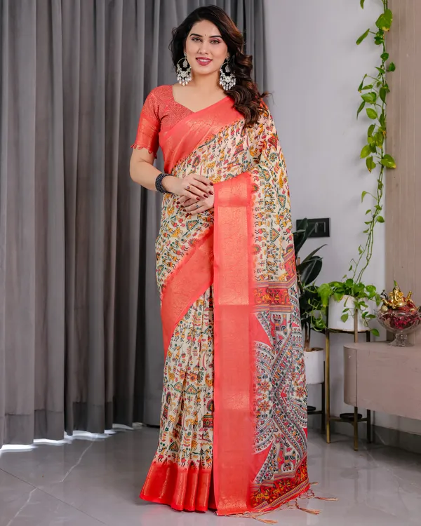 Coral_Printed_Saree_For_Women