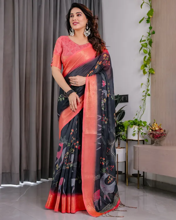Coral_Printed_Saree_For_Women
