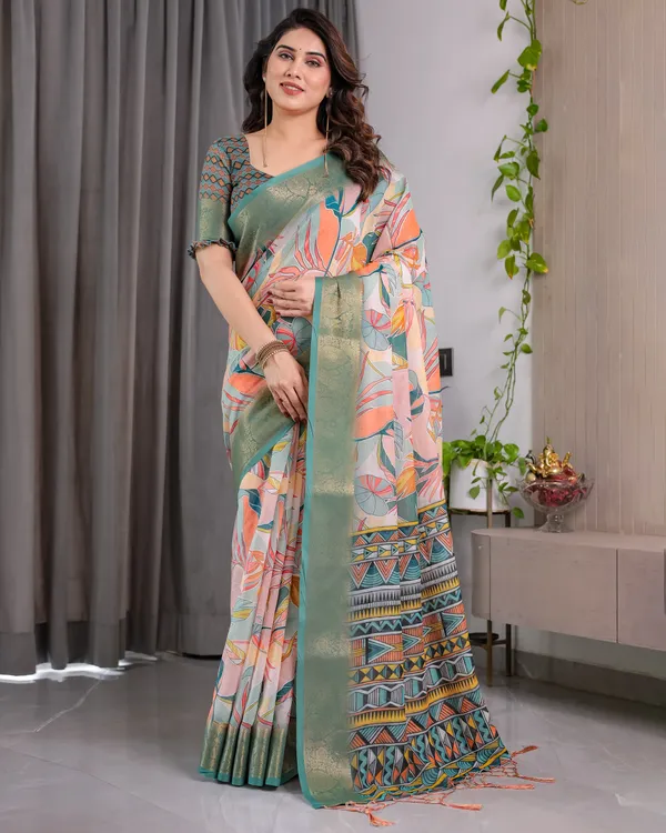 Multicolor_Printed_Saree_For_Women