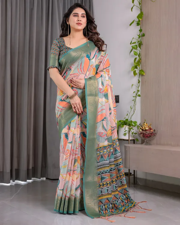 Multicolor_Printed_Saree_For_Women