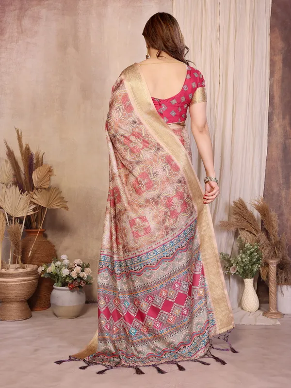 Beige_Printed_Traditional_Saree_For_Women