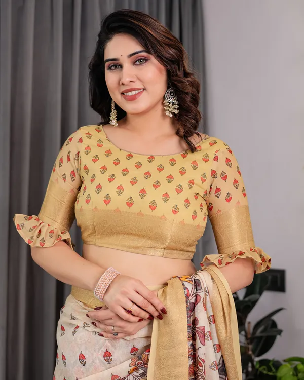 Beige_Printed_Saree_For_Women