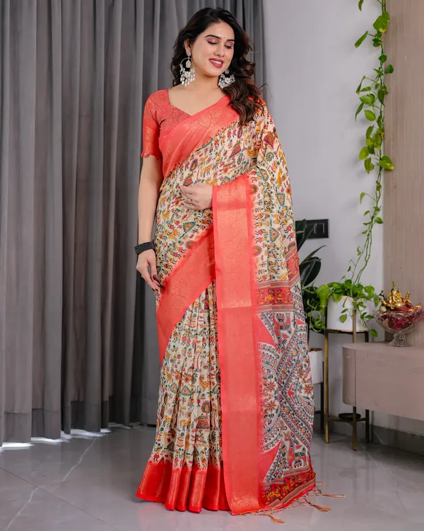 Coral_Printed_Saree_For_Women