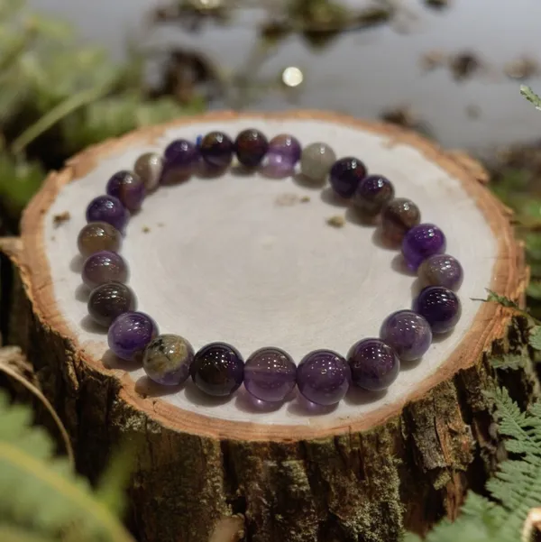 Multicolor_Amethyst_Stone_Bead_Bracelet_For_Unisex