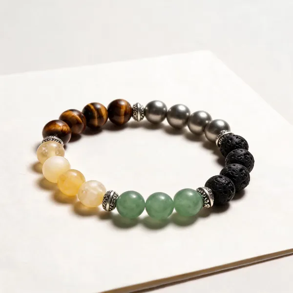Multicolor_Natural_Stone_Stretch_Bracelet_For_Unisex