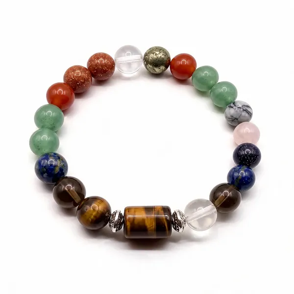Multicolor_Natural_Stone_Beaded_Bracelet_For_Unisex