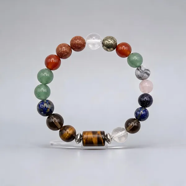Multicolor_Natural_Stone_Beaded_Bracelet_For_Unisex