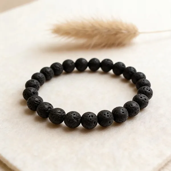 Black_Lava_Stone_Bead_Bracelet_For_Unisex