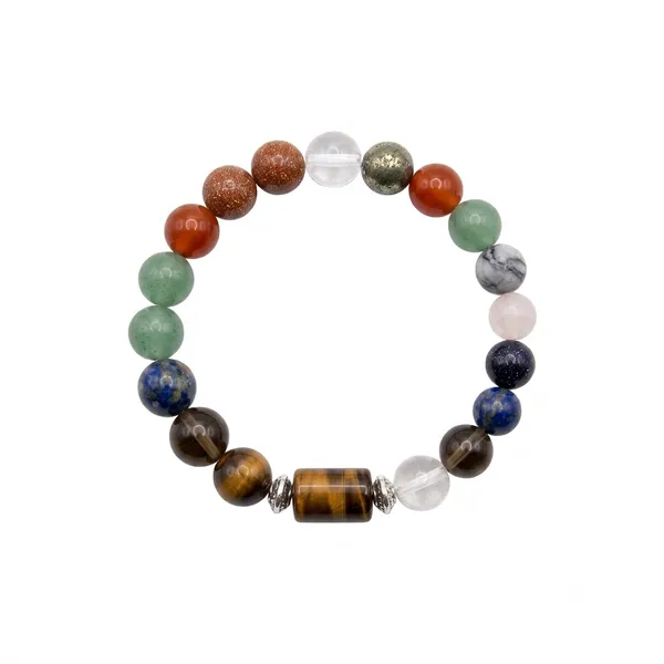 Multicolor_Natural_Stone_Beaded_Bracelet_For_Unisex