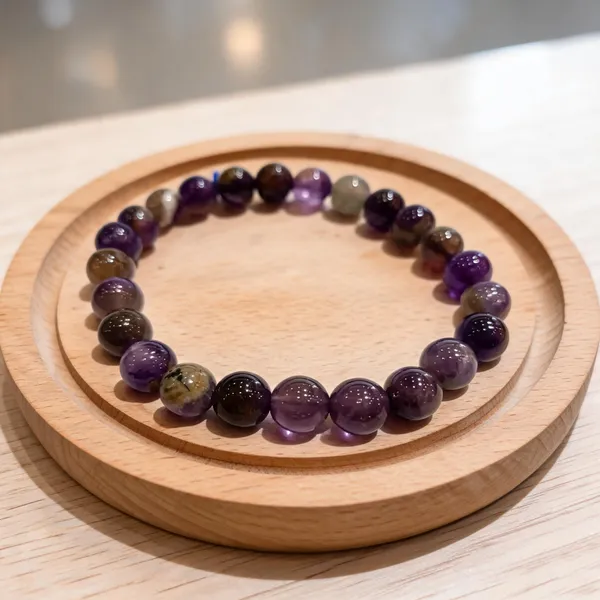 Multicolor_Amethyst_Stone_Bead_Bracelet_For_Unisex