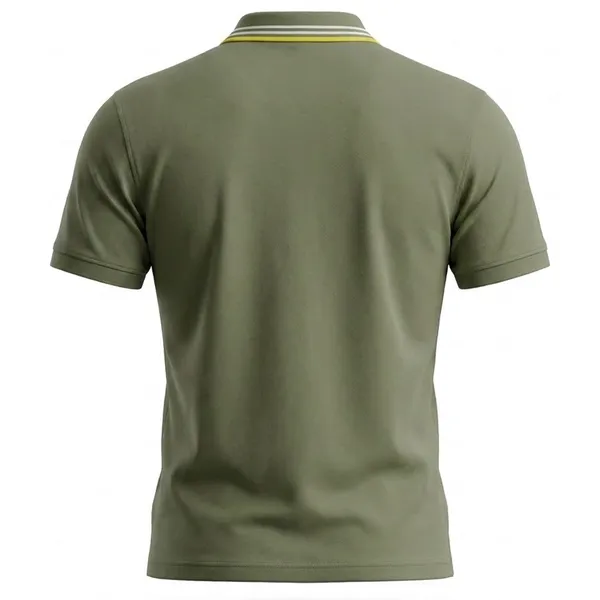 Olive_Green_Cotton_Striped_Tipped_Polo_T-Shirt_For_Men