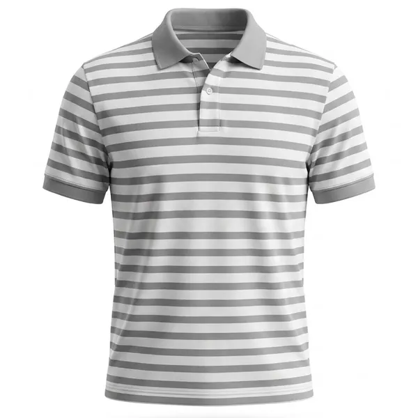 Grey_White_Cotton_All-Over_Striped_Polo_T-Shirt_For_Men