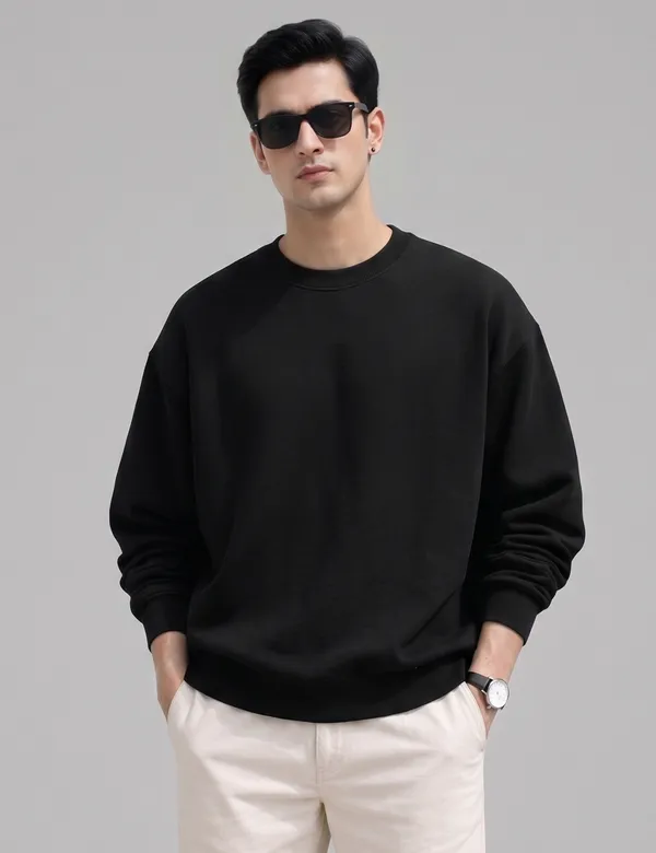 Black_Cotton_Fleece_Regular_Fit_Sweatshirt_For_Men