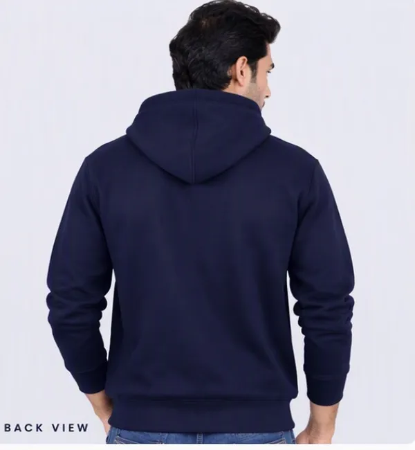Navy_Blue_Polycotton_Regular_Fit_Zip_Hoodie_For_Men