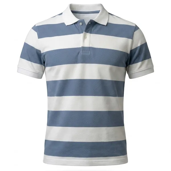 Blue_White_Cotton_Bold_Stripe_Polo_T-Shirt_For_Men