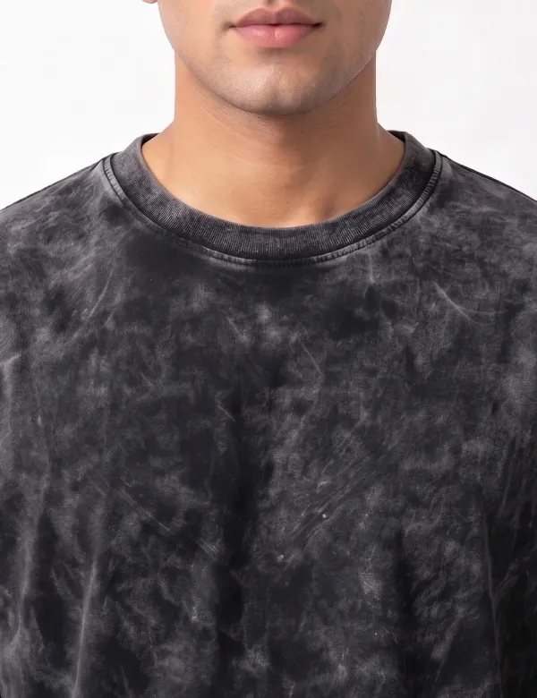 Black_Cotton_Acid_Washed_Oversized_Drop_Shoulder_T-Shirt_For_Men
