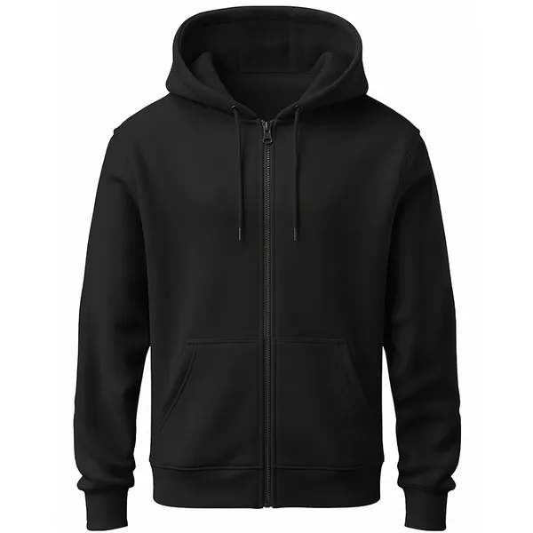 Black_Cotton_Fleece_Full-Zip_Hoodie_For_Men