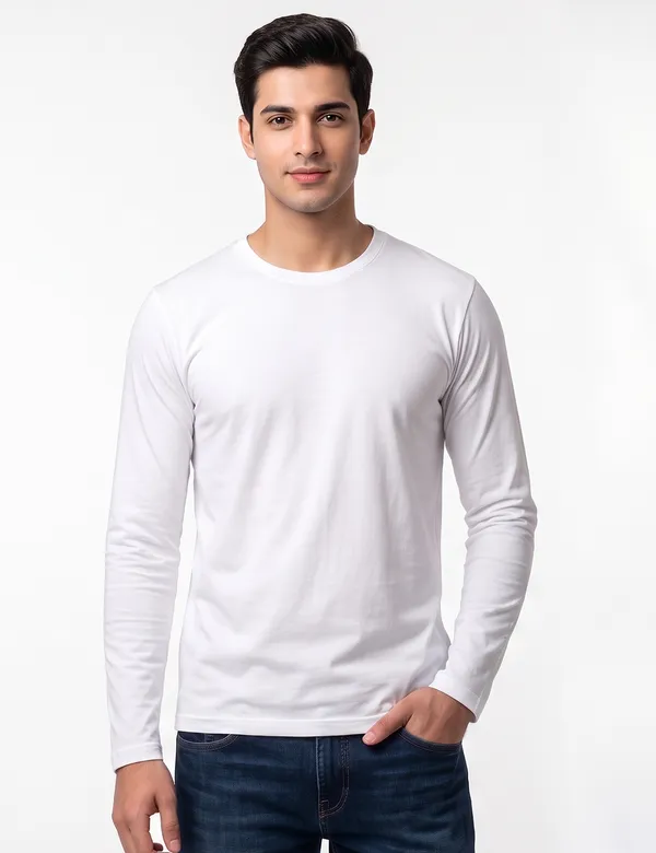 Black_Cotton_Full_Sleeve_Round_Neck_T-Shirt_For_Men