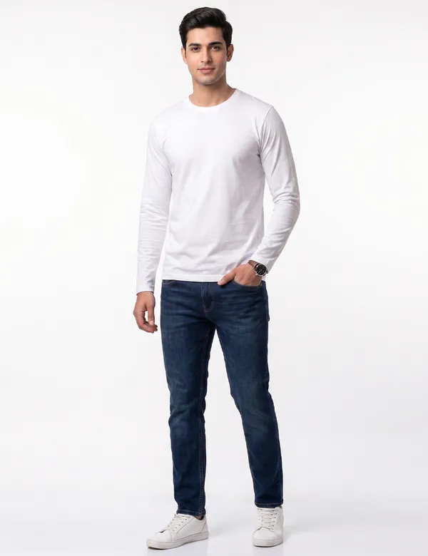 Black_Cotton_Full_Sleeve_Round_Neck_T-Shirt_For_Men