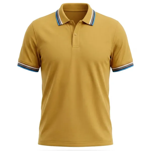 Mustard_Yellow_Cotton_Striped_Tipped_Polo_T-Shirt_For_Men