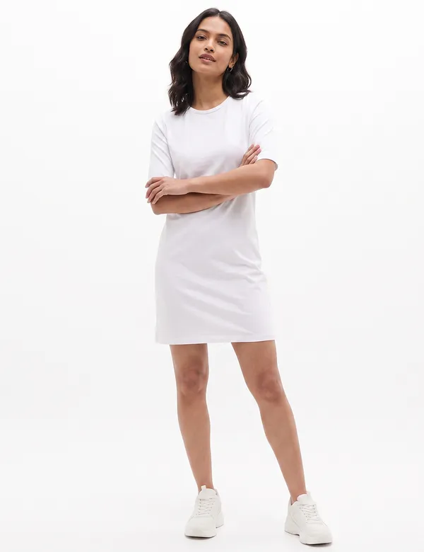Black_Cotton_Regular_Fit_T-Shirt_Dress_For_Women