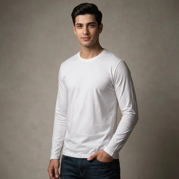 Black_Cotton_Full_Sleeve_Round_Neck_T-Shirt_For_Men