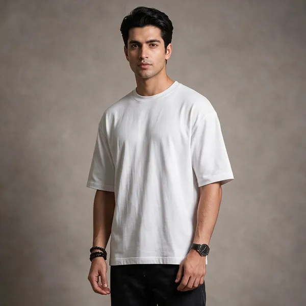 Black_Cotton_Oversized_Drop_Shoulder_T-Shirt_For_Men