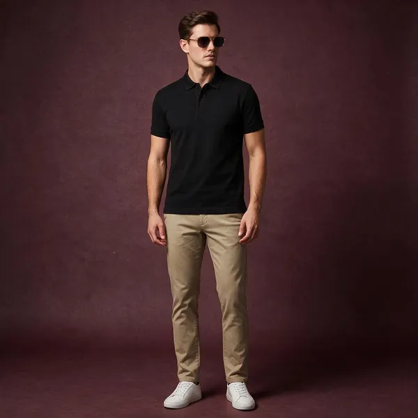 Black_Cotton_Half_Sleeve_Solid_Polo_T-Shirt_For_Men