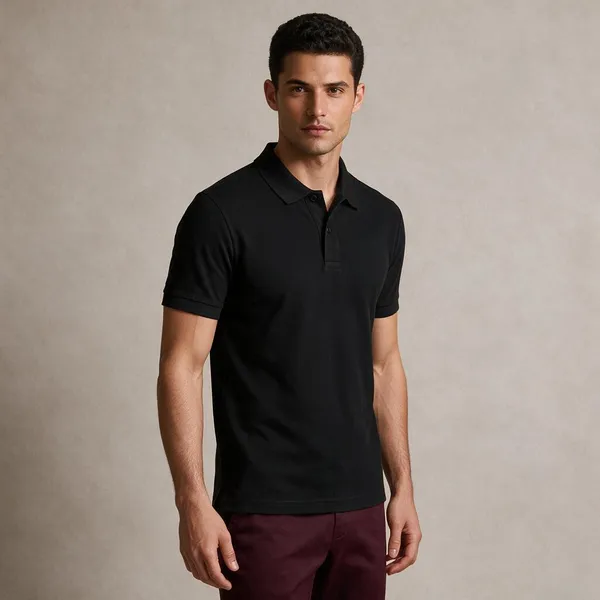 Black_Cotton_Half_Sleeve_Solid_Polo_T-Shirt_For_Men