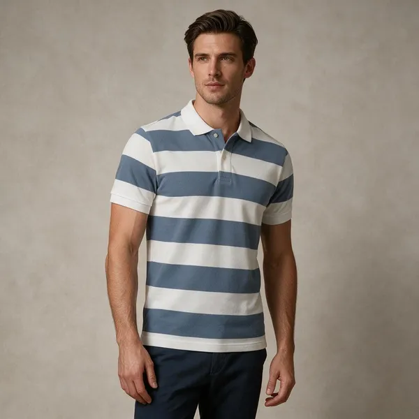 Blue_White_Cotton_Bold_Stripe_Polo_T-Shirt_For_Men