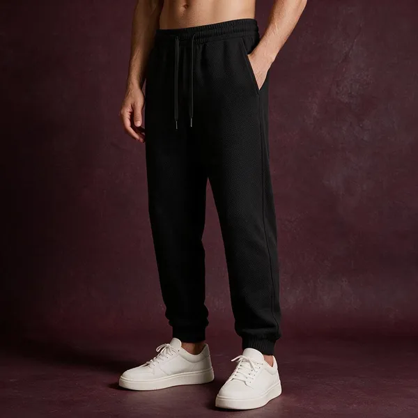 Black_Polyester_Straight_Fit_Sweatpants_For_Men